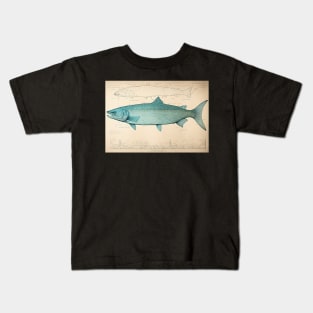 Chinook Salmon Fish Print Kids T-Shirt